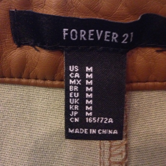 SOLD F21 Mini Skirt Faux Leather - Picture 5 of 5