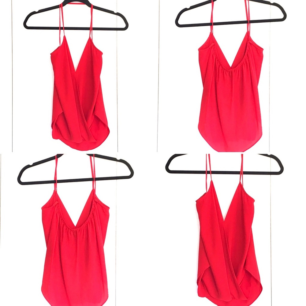 🔥CHERRY RED CROSSOVER HALTER TANK🔥NWT🔥