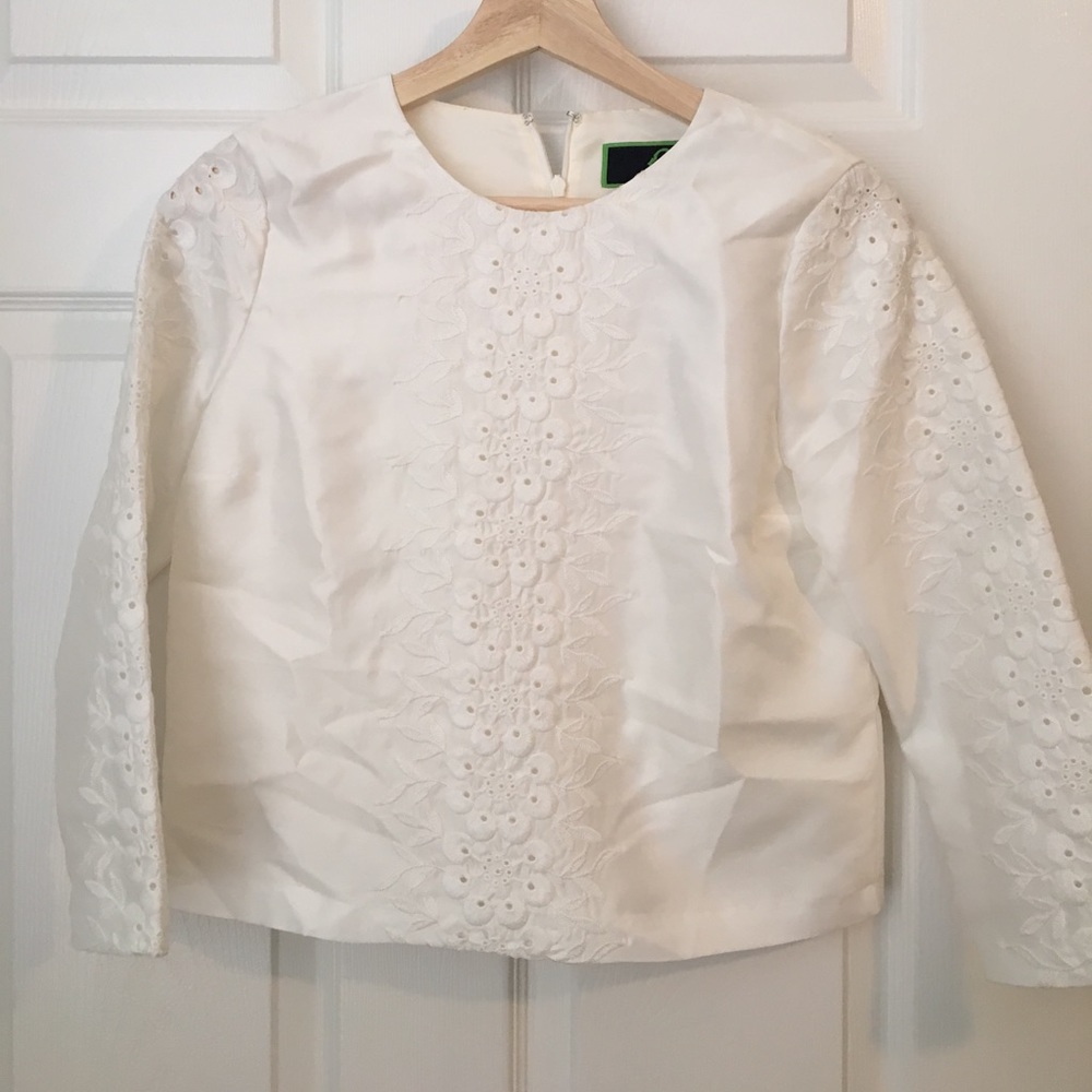 C Wonder floral embroidered top