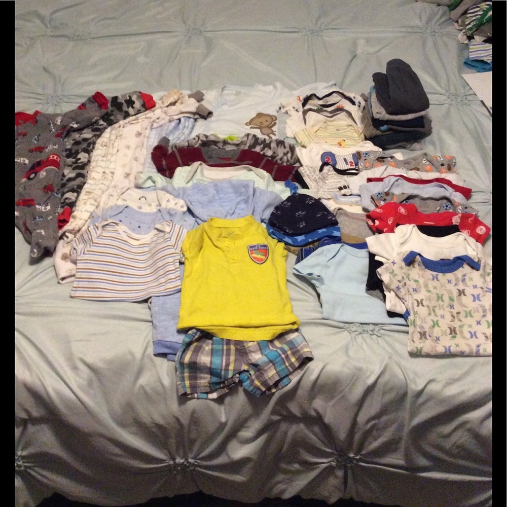 Boys 40 piece Newborn to 0-3 lot