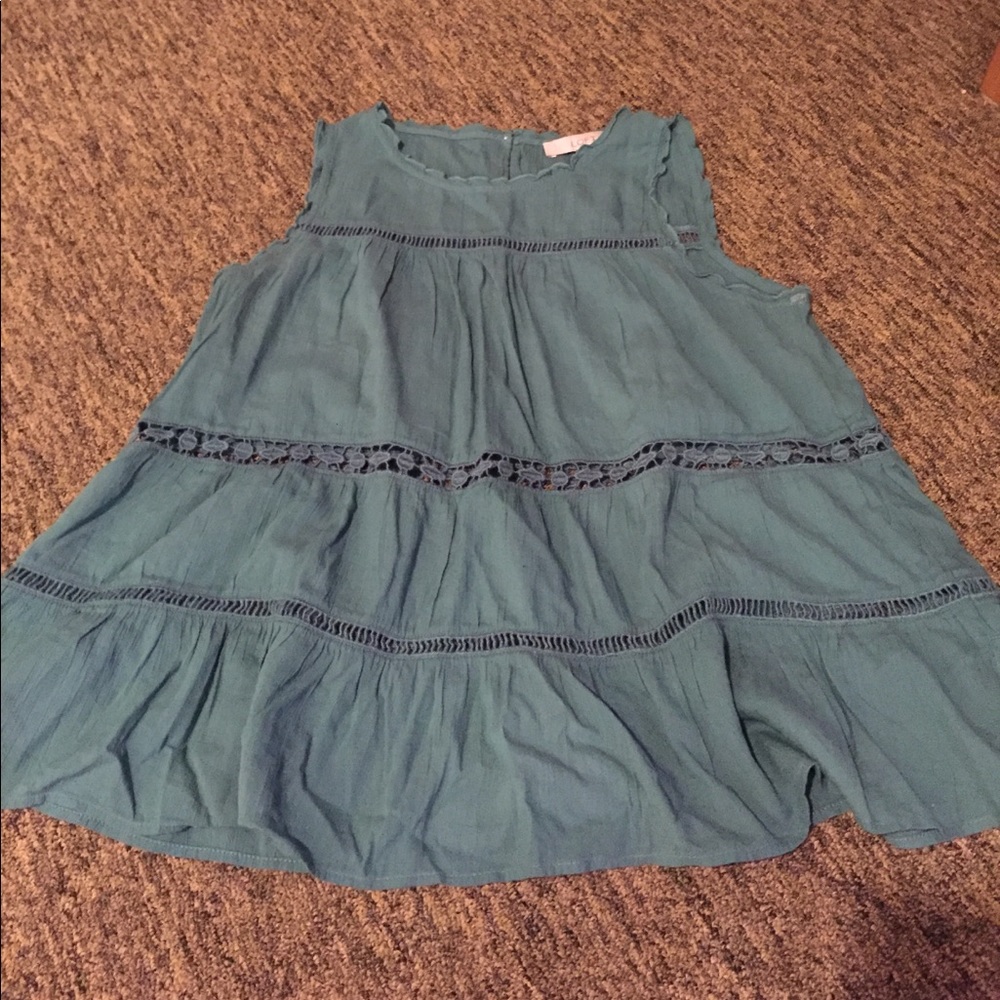 Teal babydoll top