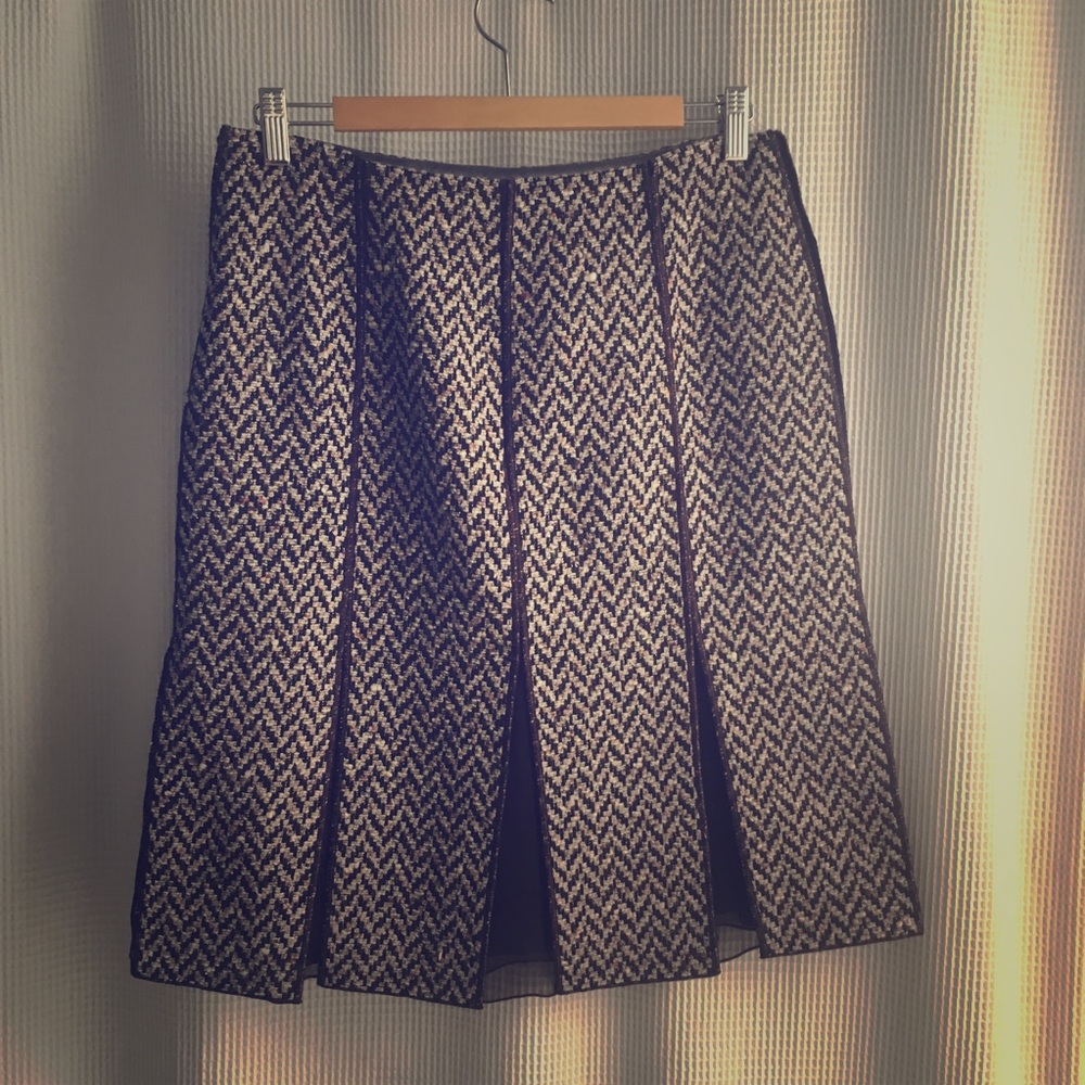 Worth tweed midi skirt