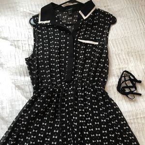 Forever 21 Sheer Bow Tie Dress