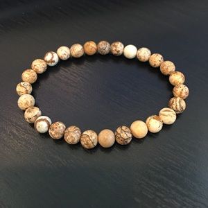 Picture Jasper mala bracelet Handmade
