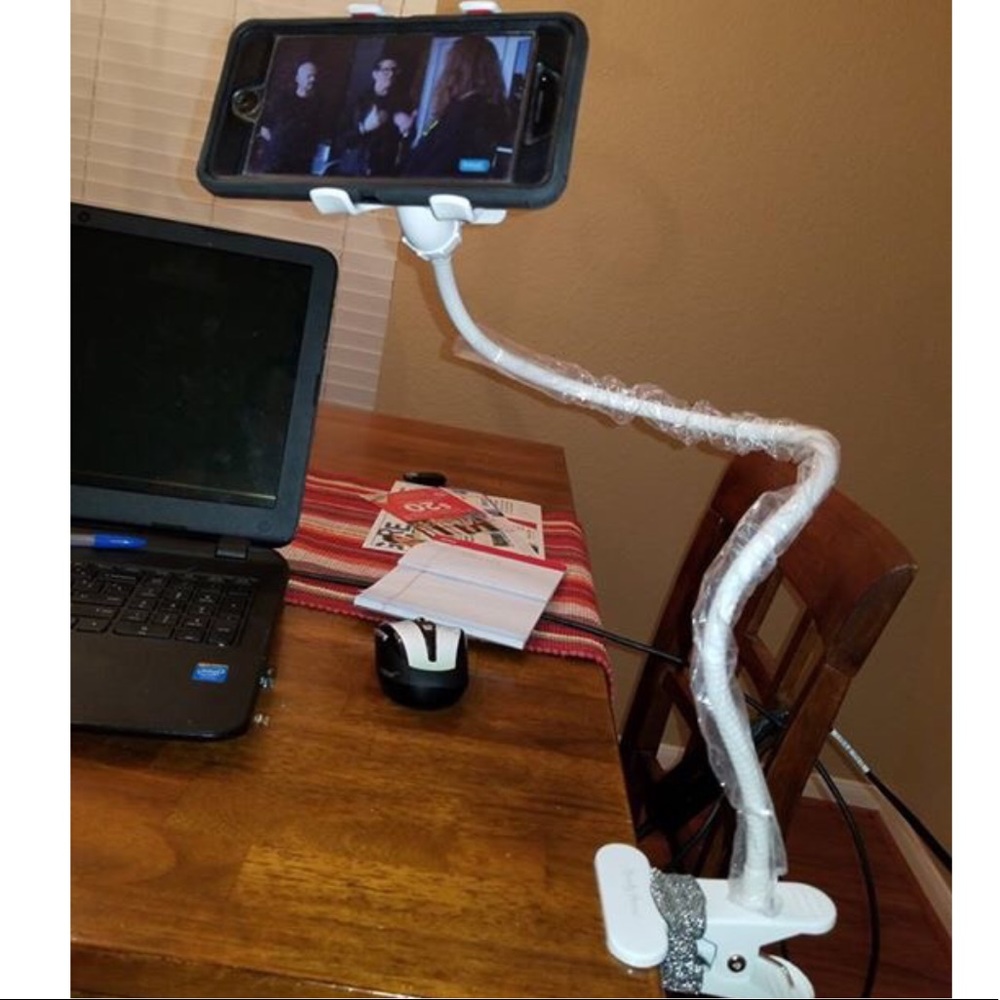 Cellphone clamp holder universal size adjustable
