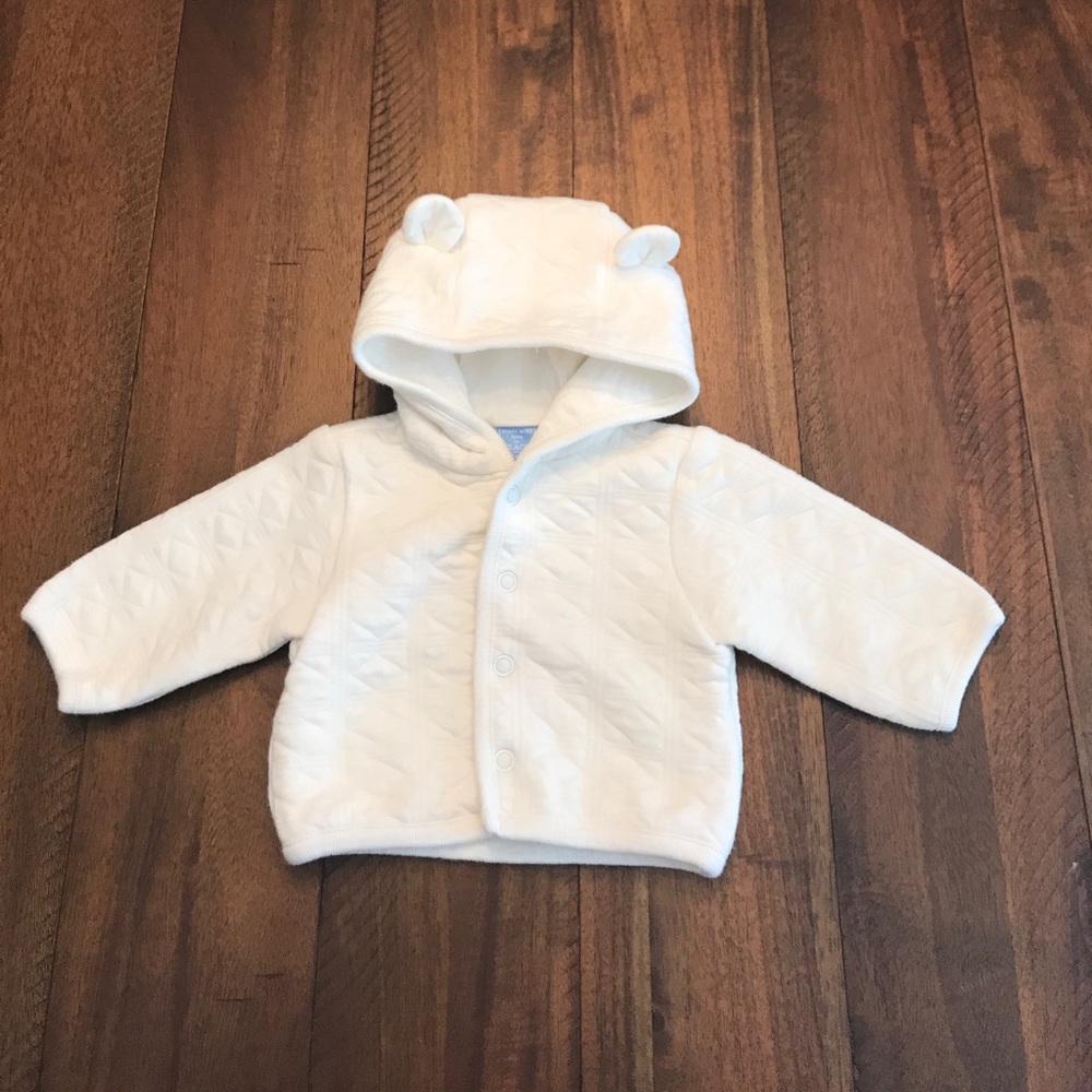 White Lightweight Baby Jacket