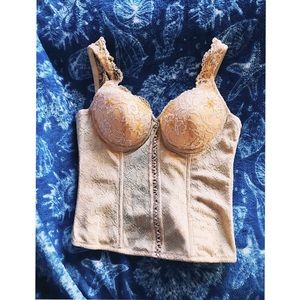 Vintage romantic corset with beaded stars