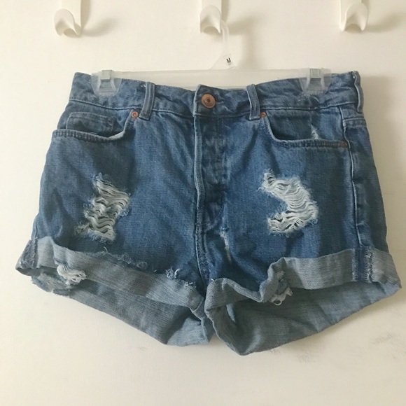 High Waisted Blue Jean Shorts - Picture 1 of 1