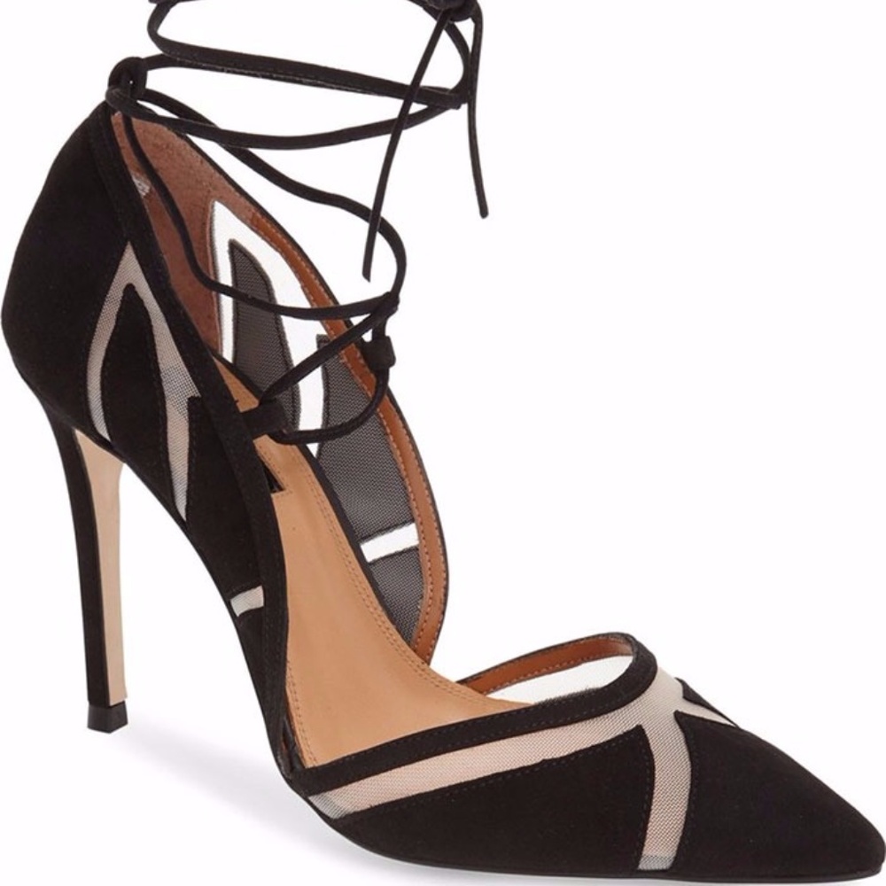 ISO Topshop suede lace up heel