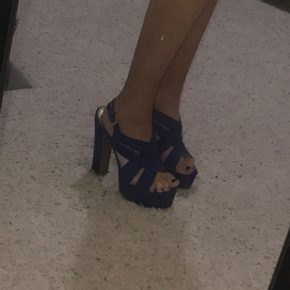 Royal blue heels