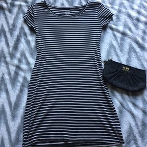 Merona black and white striped tshirt dress
