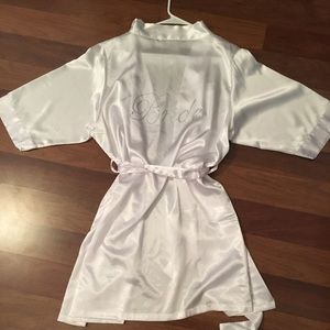 Silky 'Bride' robe. David's Bridal. Worn once!