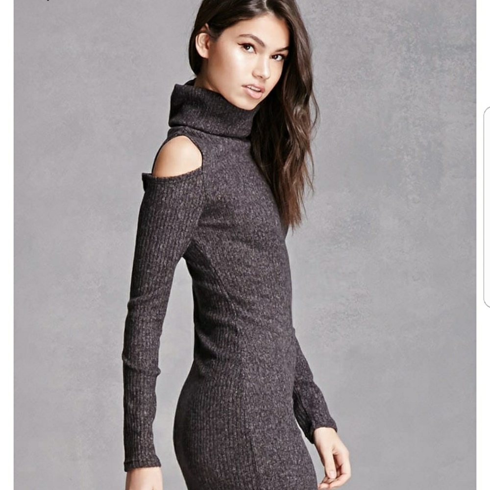 Cold Shoulder Sweater Dress