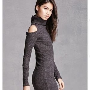 Cold Shoulder Sweater Dress