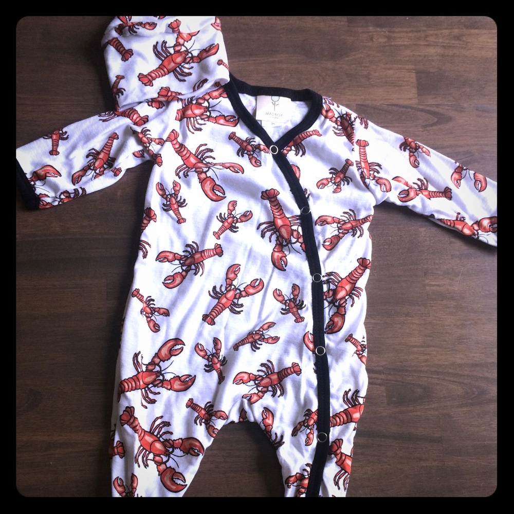 Madboy Los Angeles NWOT Lobster Footie with Hat