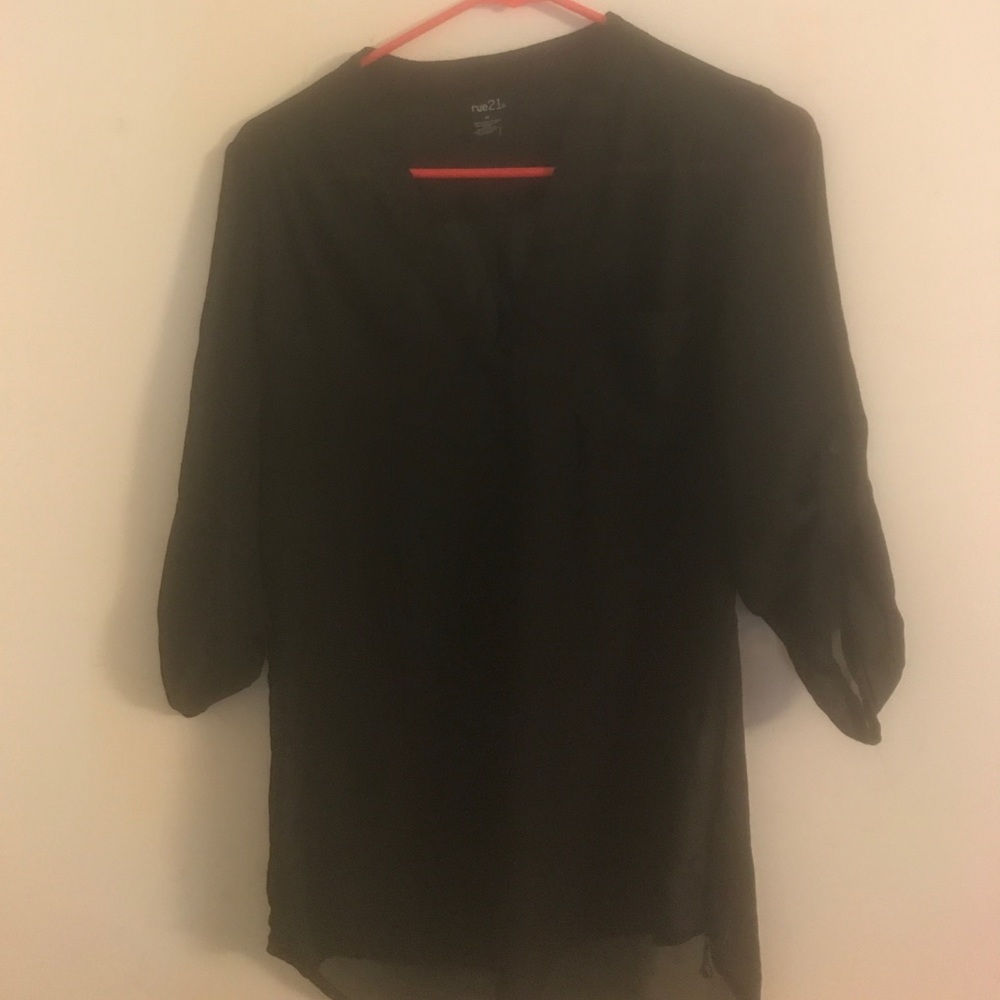Black Rue 21 Sheer Blouse