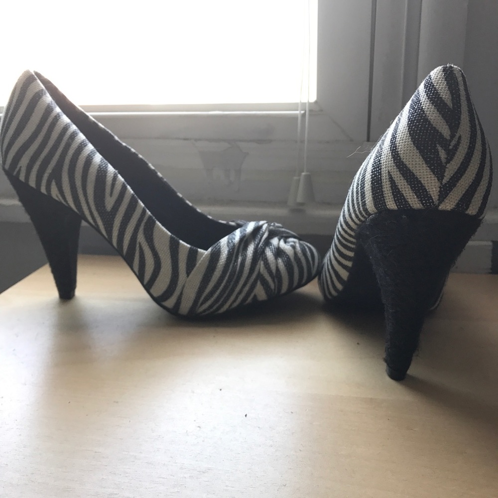 Black and zebra heels