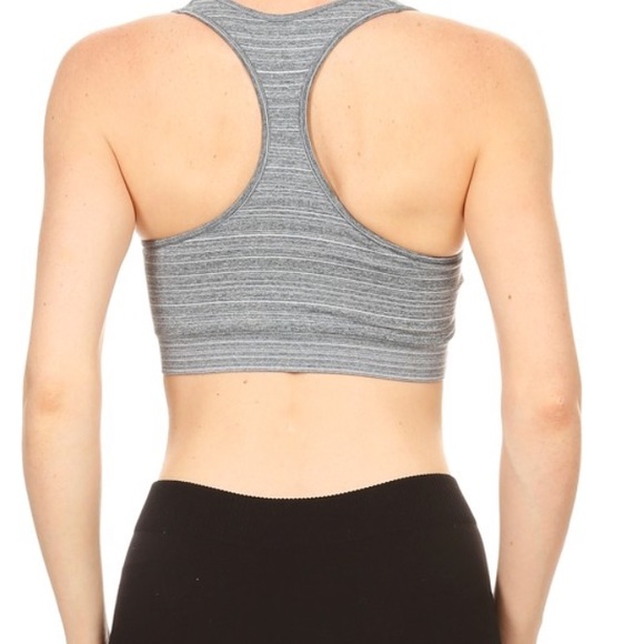 🔥 Racerback Sports Bra grey - Picture 2 of 5