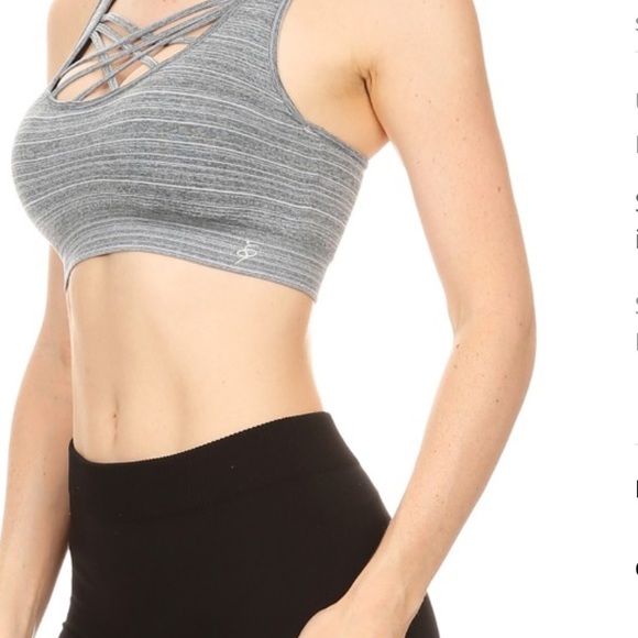 🔥 Racerback Sports Bra grey - Picture 3 of 5