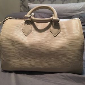 Authentic Louis Vuitton Ivory Epi Speedy 25