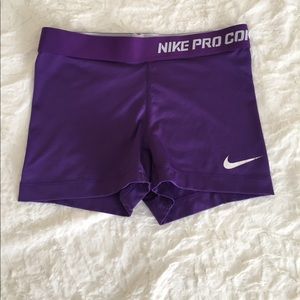 Purple Nike Pro Combat spandex