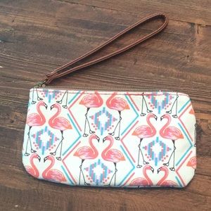 Flamingo wristlet