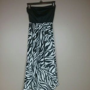 Zebra print maxi dress