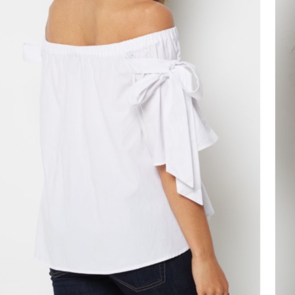 Cold shoulder all white shirt