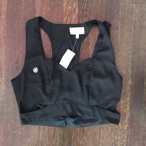 Black Strappy Crop Top