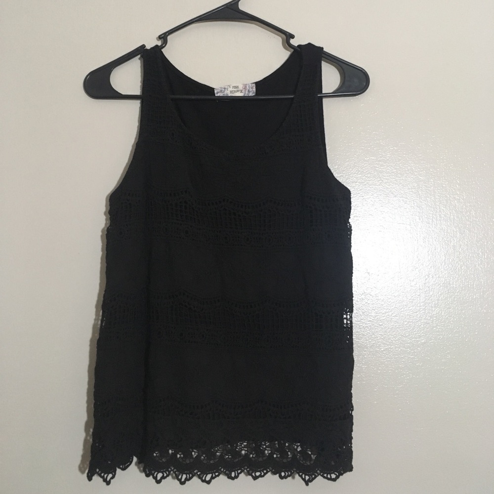 Black lace tank top