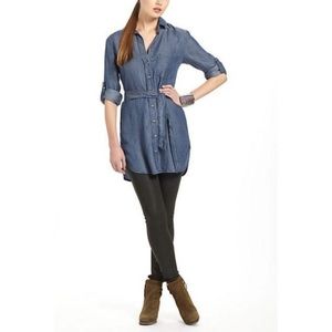 Anthropologie Denim/Chambray Foulard Tunic