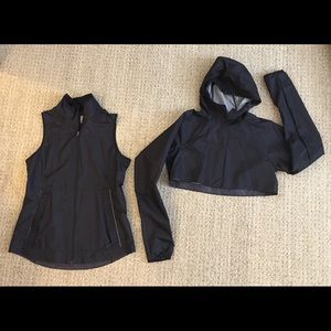 Black Lululemon rain jacket/vest