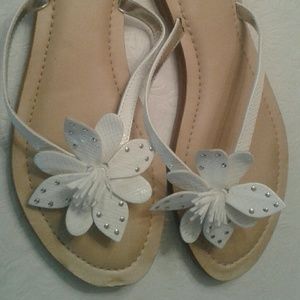 Alfani white flower sandals ON SALE
