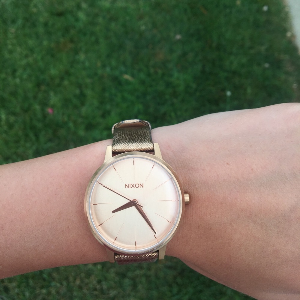 Nixon Rose Gold Leather Kensington