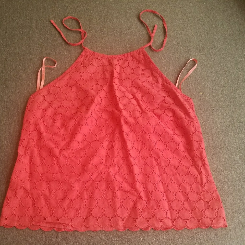 Coral Cut Out Top