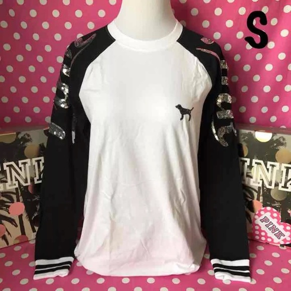 PINK Victoria's Secret Tops - NWT VS PINK bling long sleeve tee