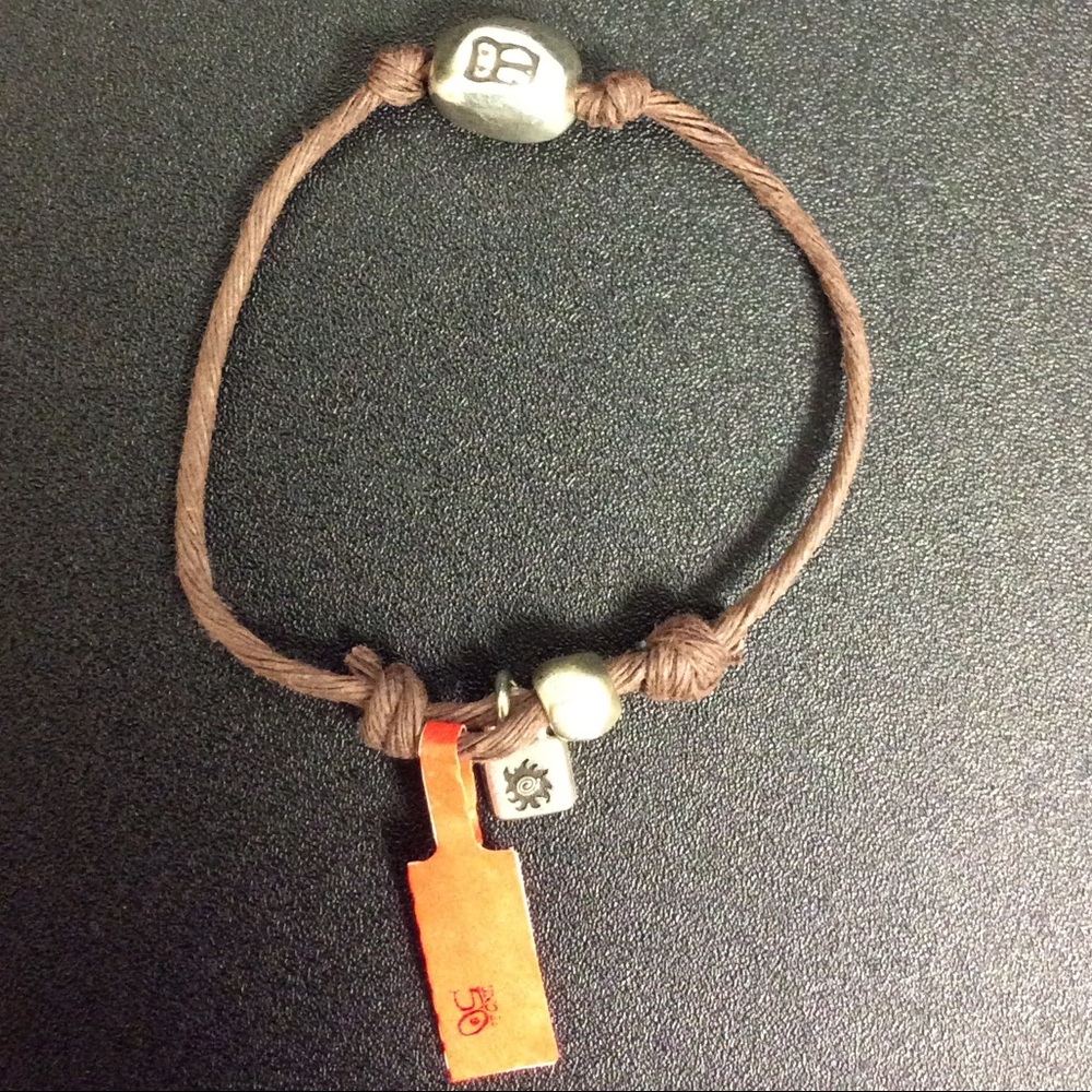 Owl 🦉 charm on chocolate brown cord bracelet