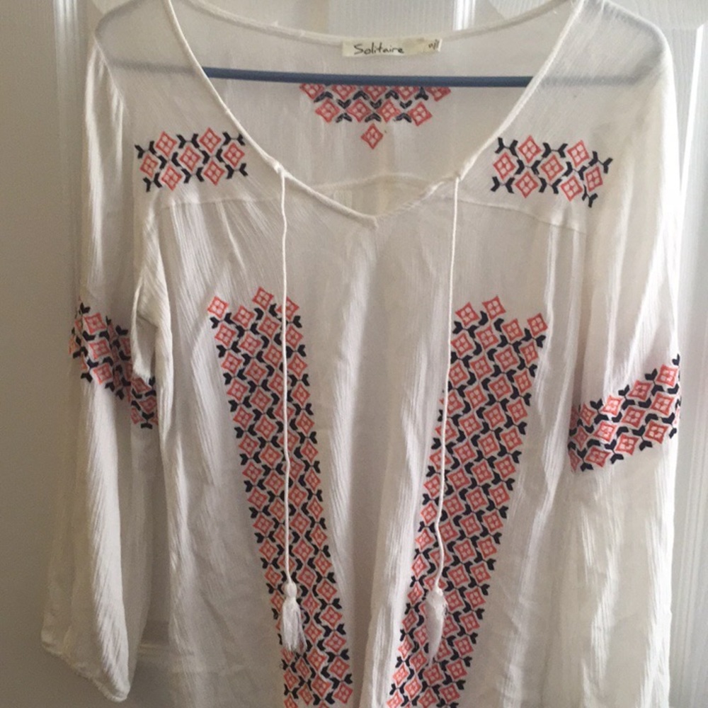 Long sleeve tassel shirt