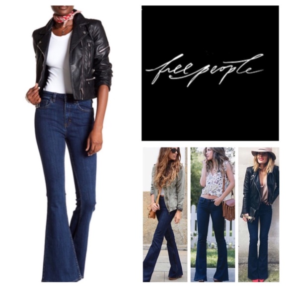 Free People Denim - Free People High Rise Stretchy Flared Jeans.  NWT.
