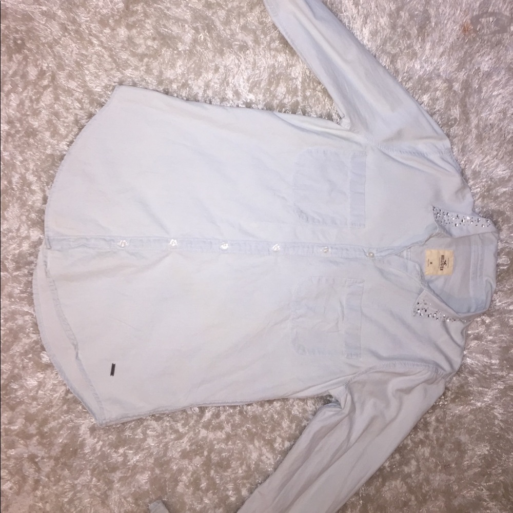 button up jean shirt