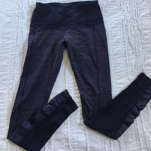 Lululemon striped leggings with ruching!