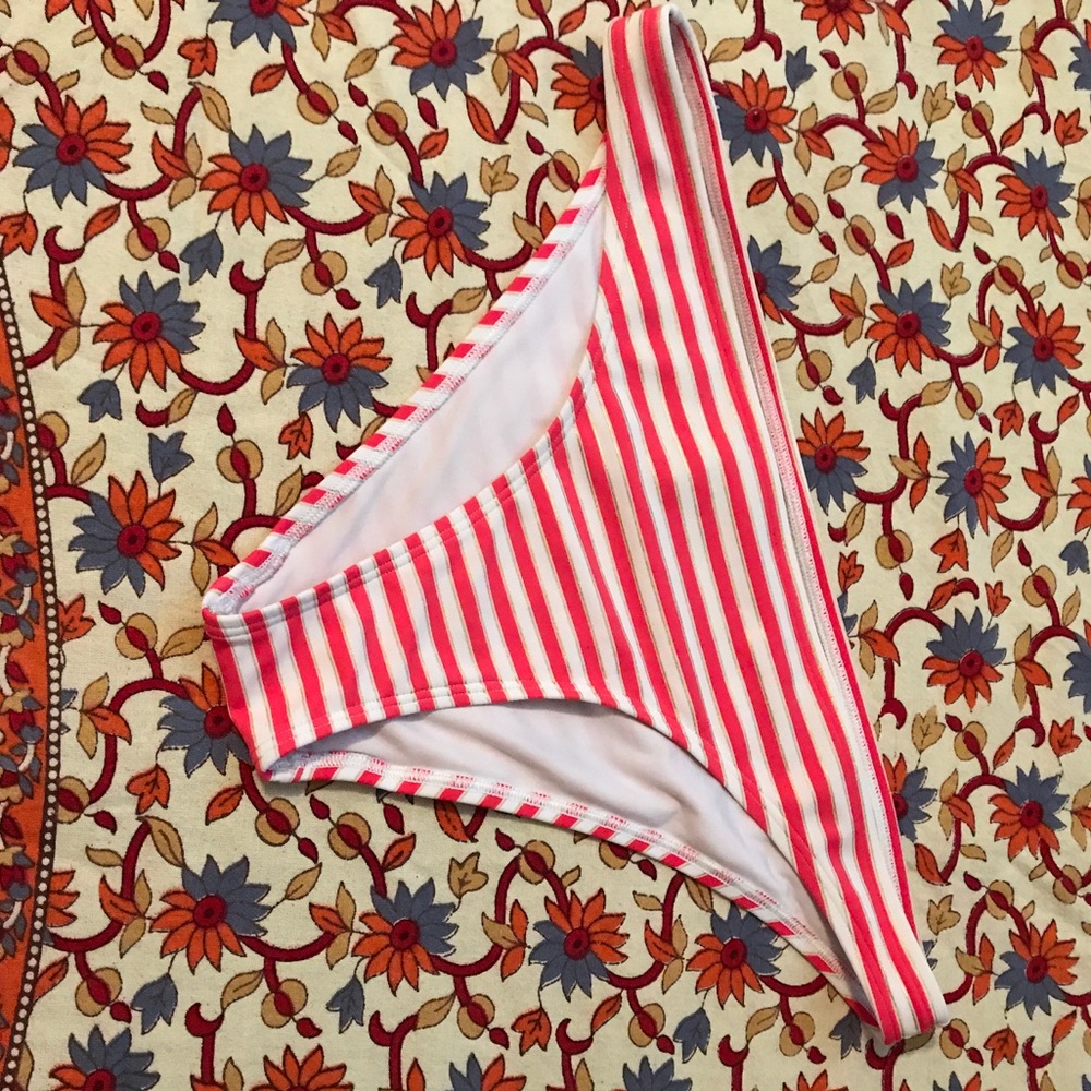 red & white bikini bottoms
