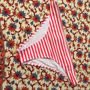 red & white bikini bottoms
