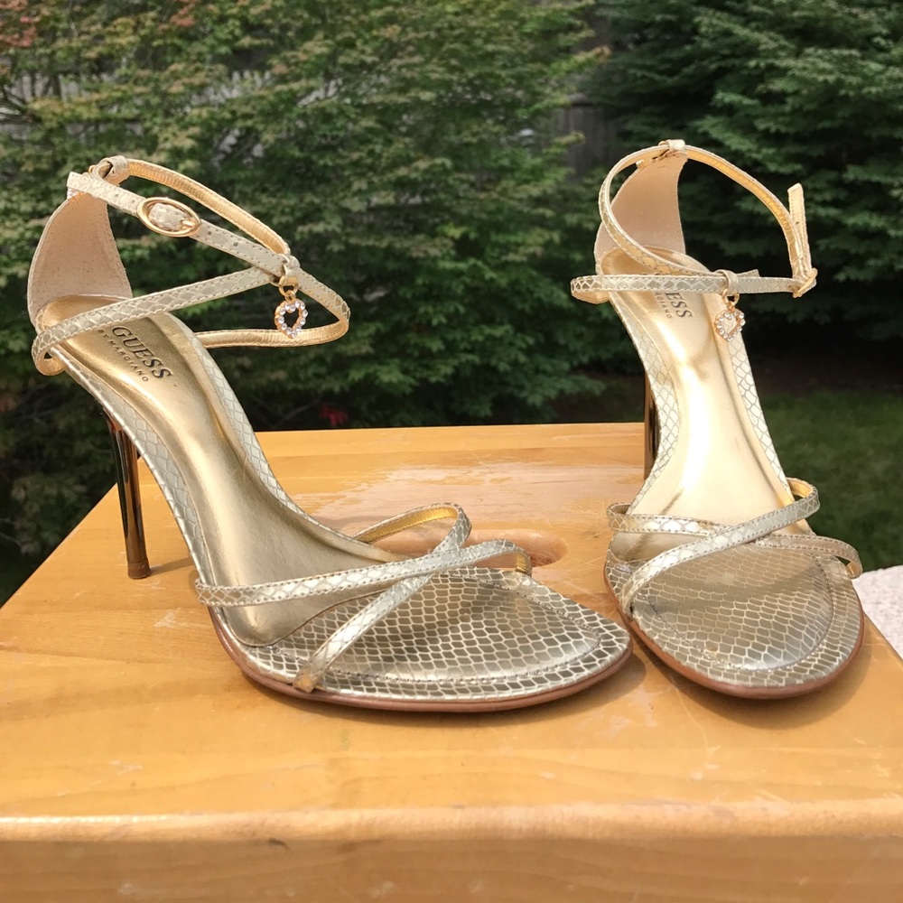 Super Sexy Gold Guess Stilettos - Size 7