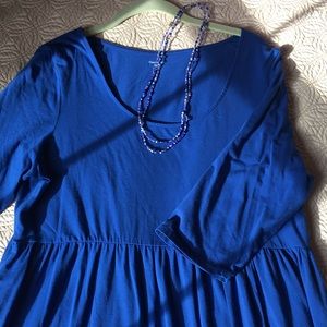 Garnet hill blue baby doll dress