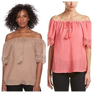 Crochet Off the Shoulder Ruffle Top