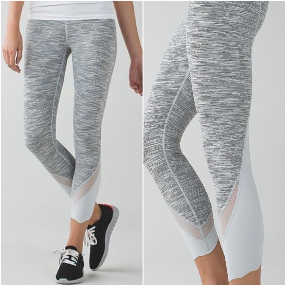 Lululemon Wunder Under Crop Roll Down Mesh - Picture 2 of 8