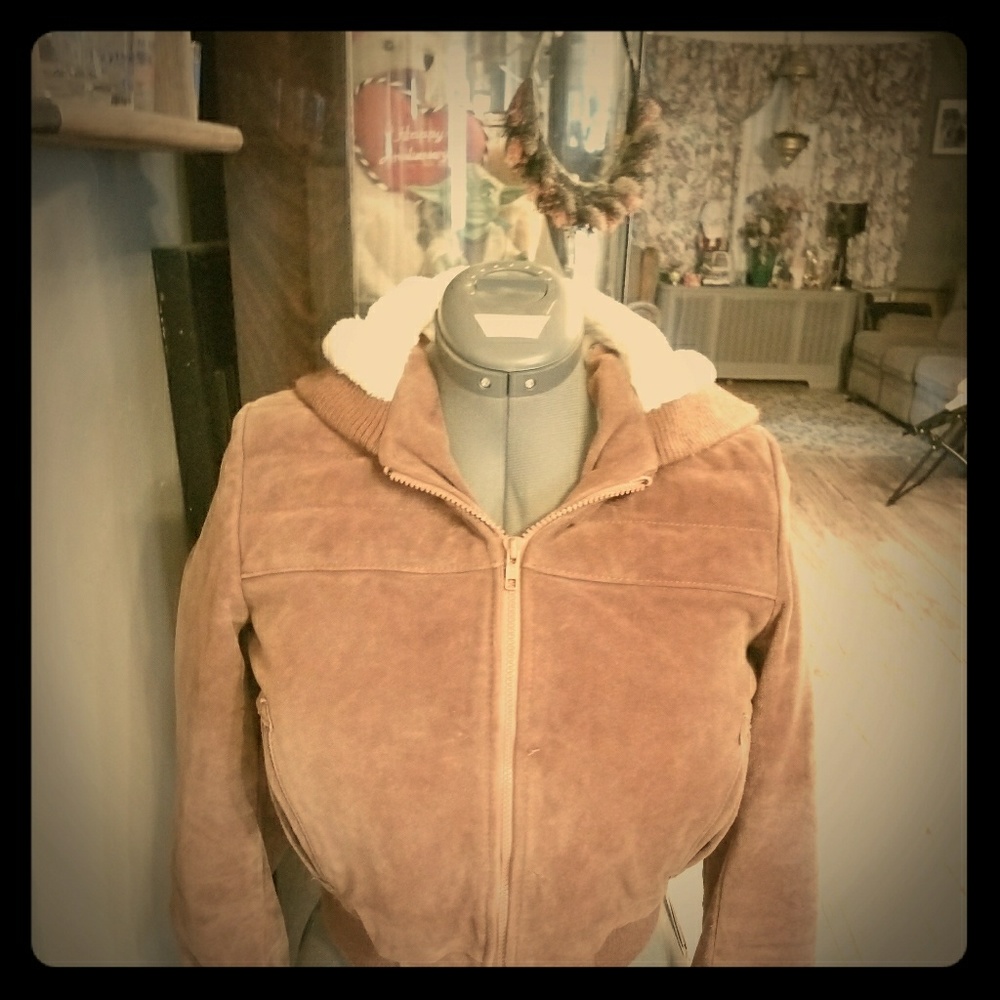 Wilsons Leather Suede Bomber Jacket