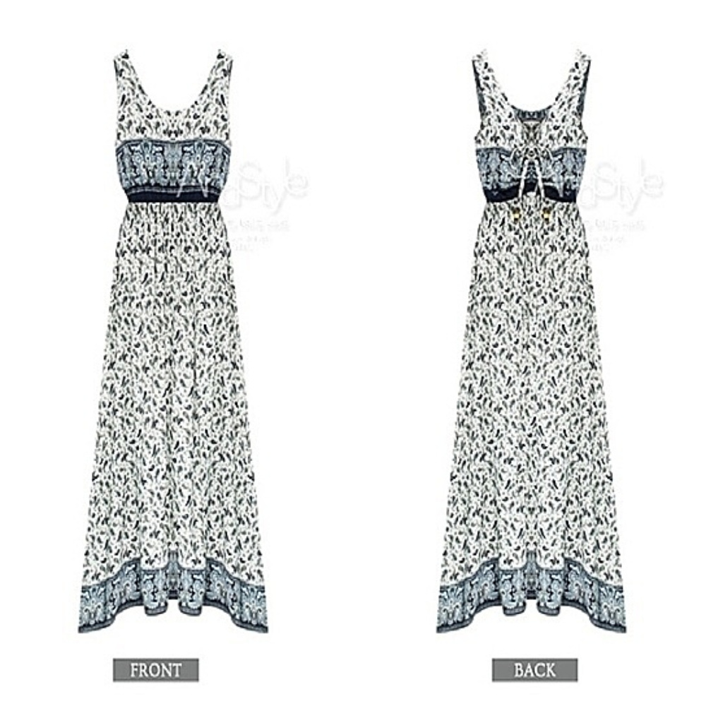 Floral Bohemian Sleeveless Maxi Dress BRAND NEW - Picture 2 of 4