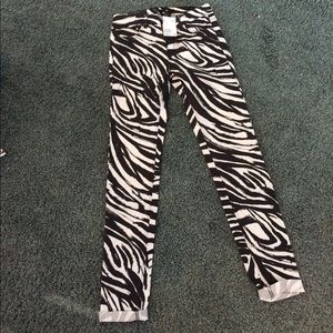 Zebra print jeans